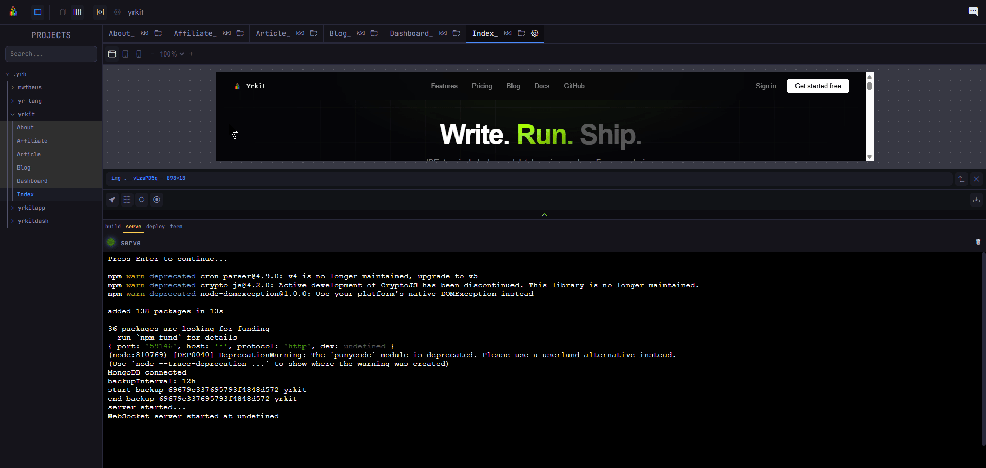 Visual Builder with live preview